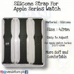Silicone Strap For Apple Series Watch and W26 /w26+ /T500 / T500+ (Watch W26 + Strap /Watch T500 strap )