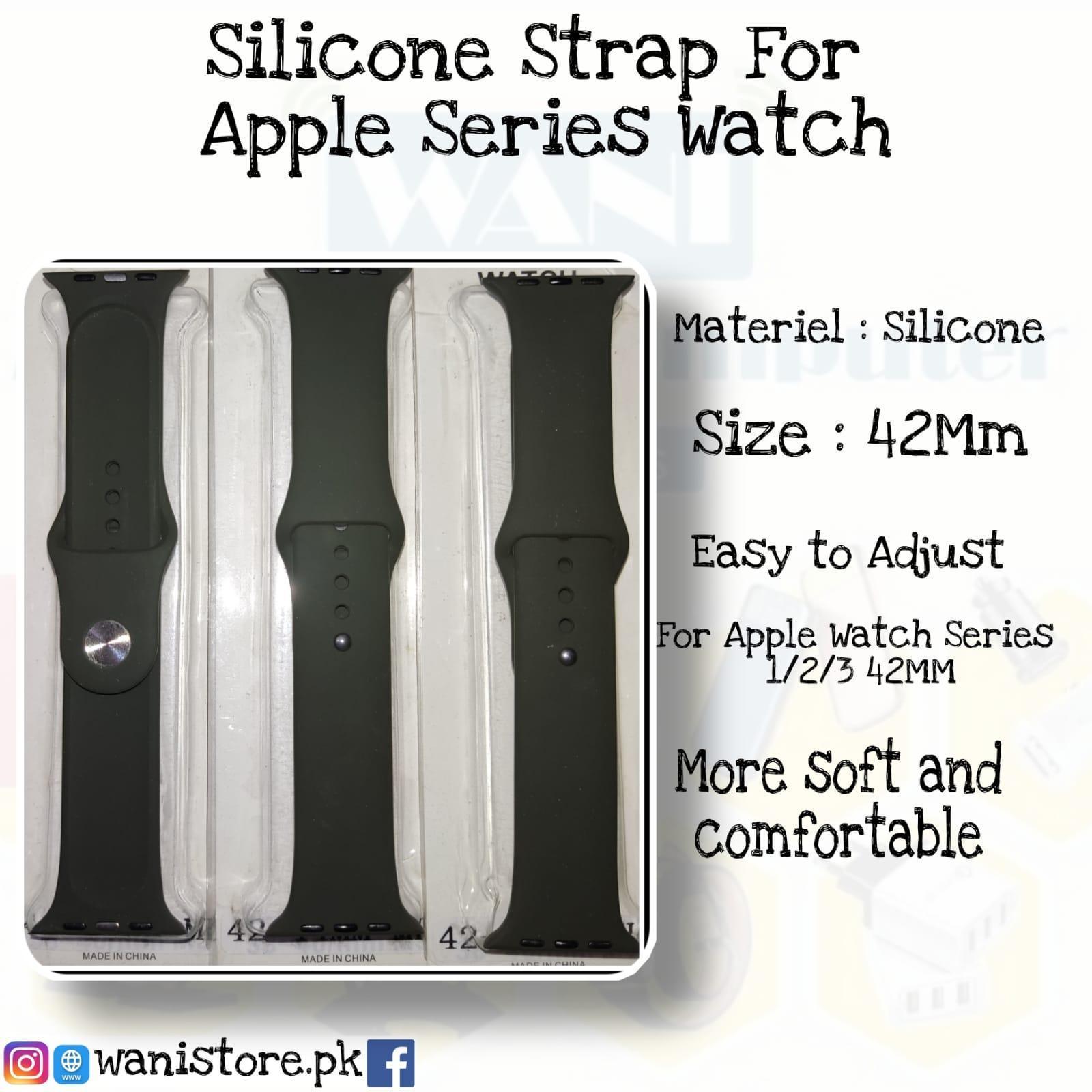 WhatsApp Image 2022-01-08 at 9.56.54 AM (11) Silicone Strap For Apple Series Watch and W26 /w26+ /T500 / T500+ (Watch W26 + Strap /Watch T500 strap ) - Image 1