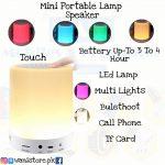 Mini Portable Lamp Speaker _Mini Speaker with Lighting (High Quality Sound))