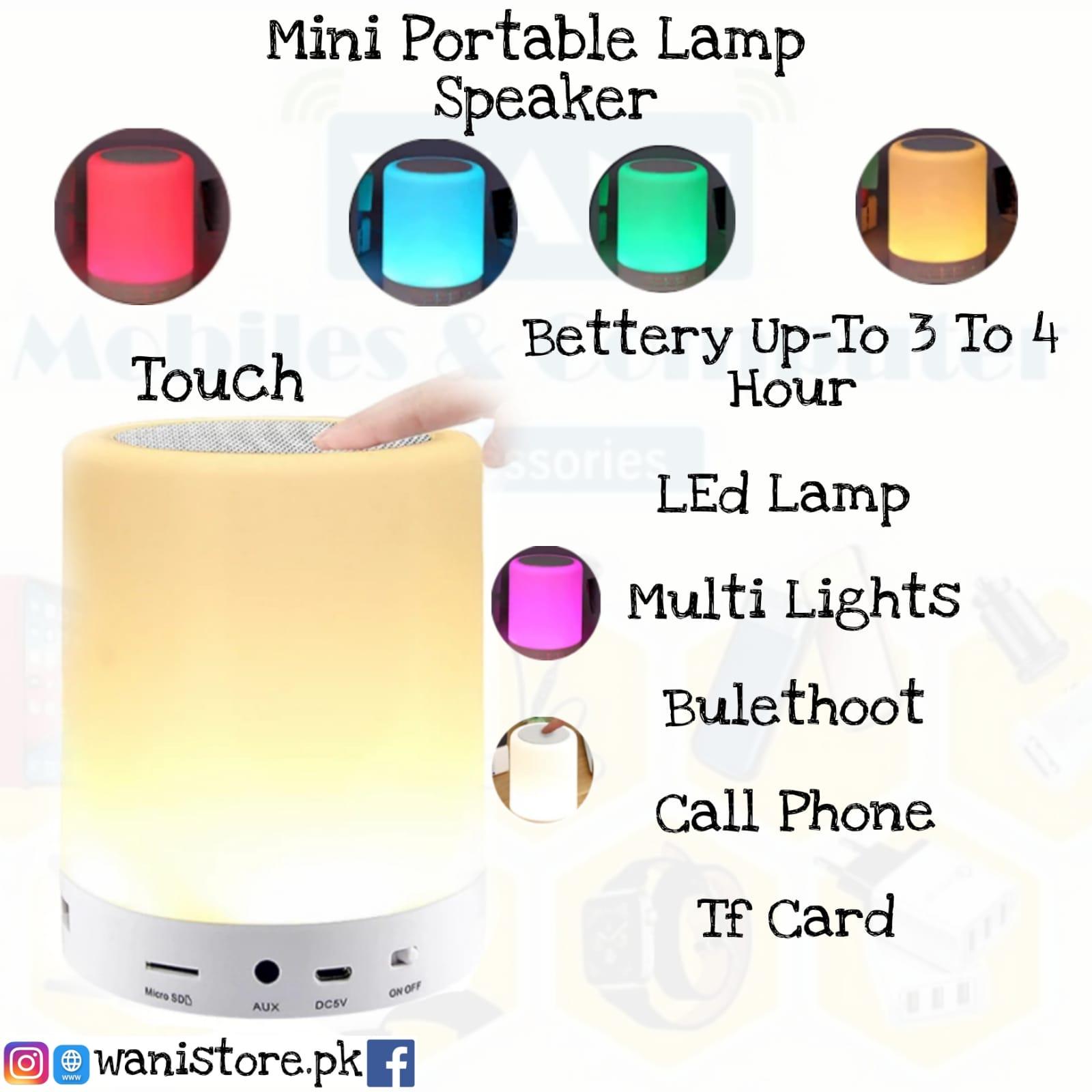 WhatsApp Image 2022-01-08 at 9.56.55 AM (2) Mini Portable Lamp Speaker _Mini Speaker with Lighting (High Quality Sound)) - Image 1
