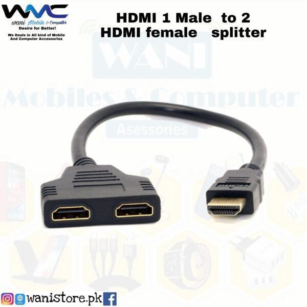 HDMI Splitter  1 Male  to 2 HDMI  female splitter cable.
