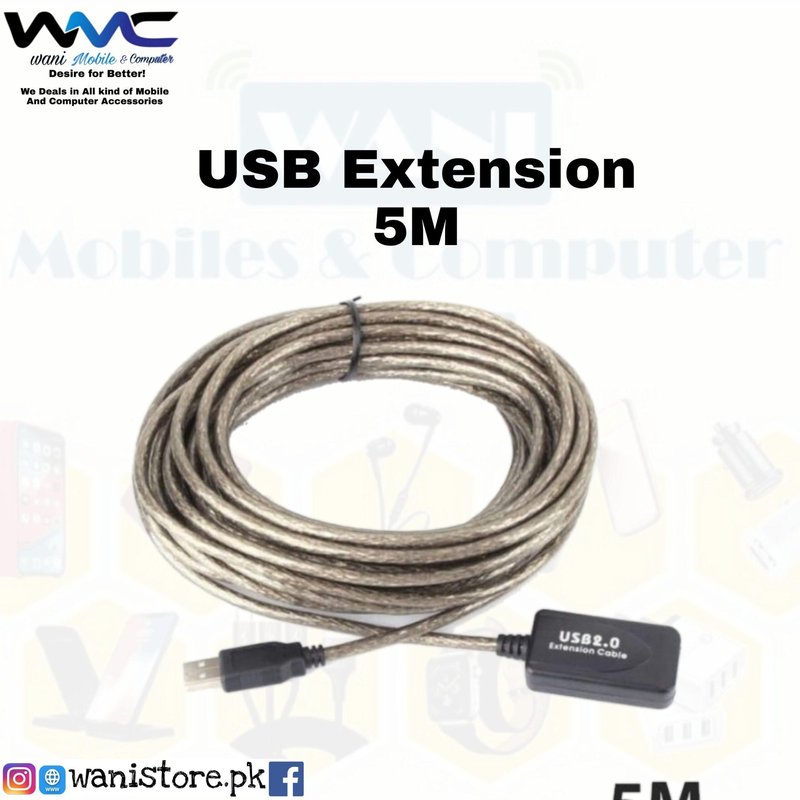 345007.jpg 5M USB Extension Male to Female Cable 2.0 5Meter - Image 1