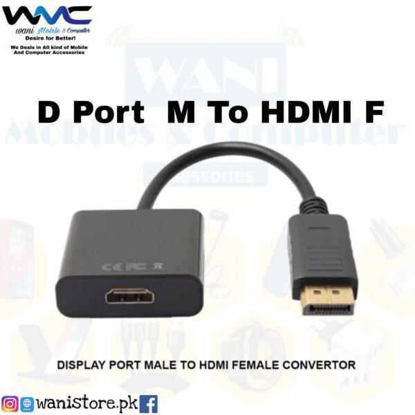 D- PORT MALE TO HDMI FEMALE CONVERTER Display Port to HDMI