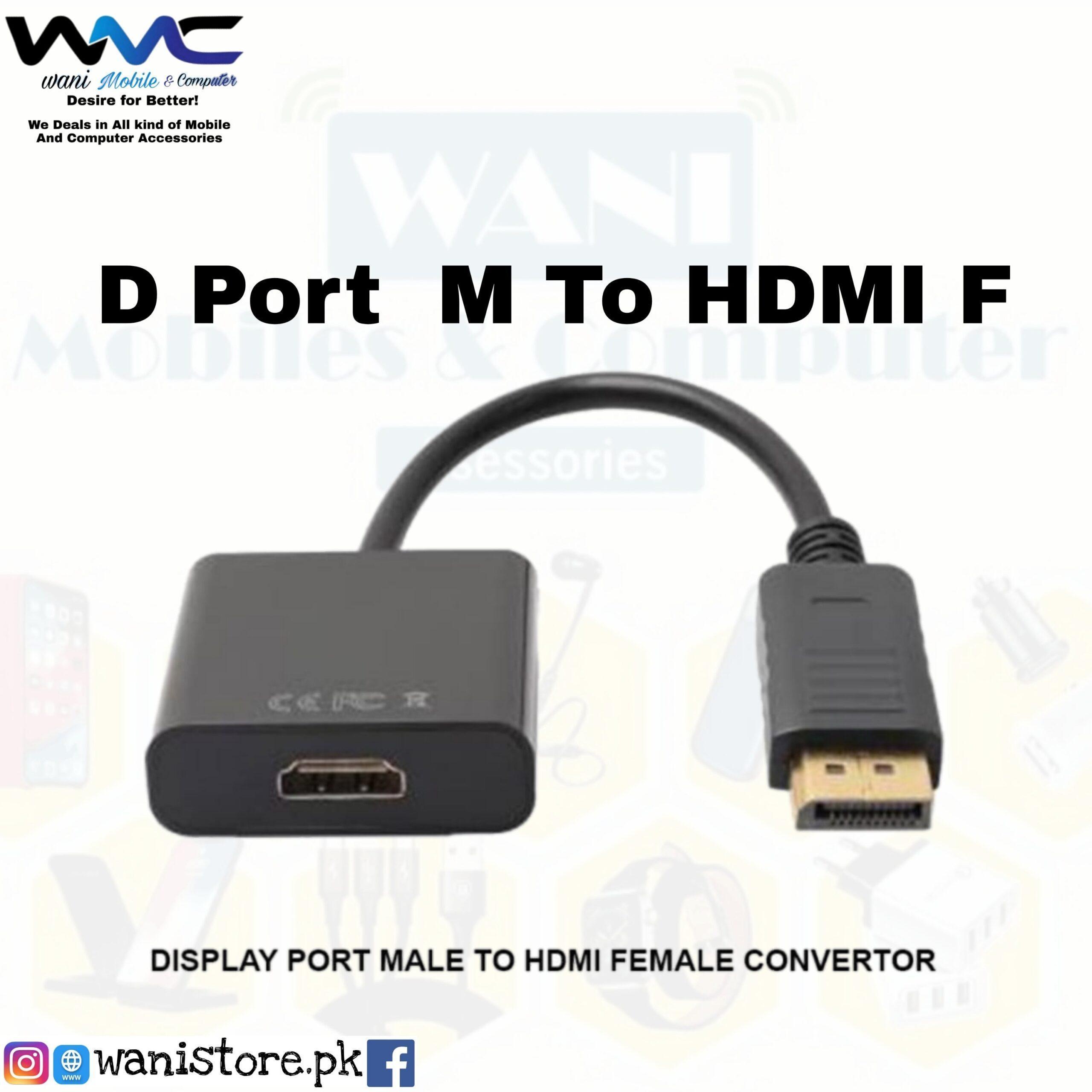 345014.jpg D- PORT MALE TO HDMI FEMALE CONVERTER Display Port to HDMI - Image 1