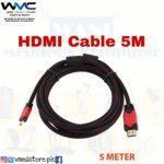 5M HDMI  CABLE CCS WITH MESH Round 5 METER