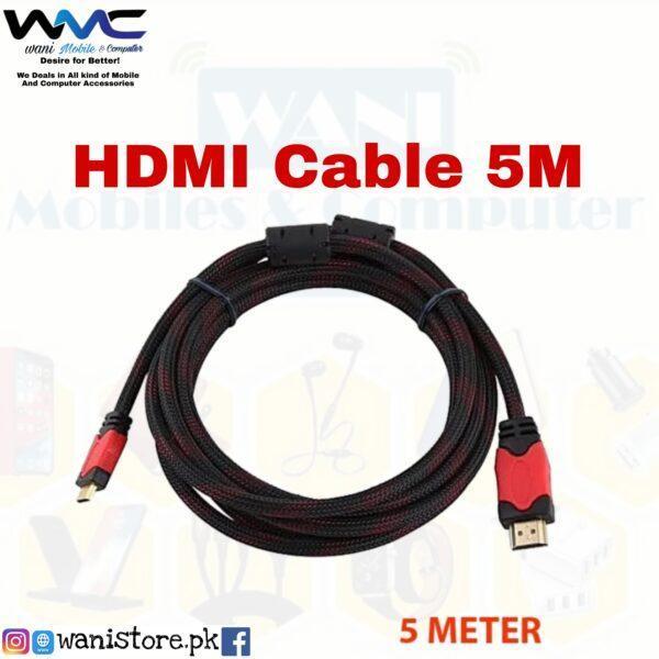 5M HDMI  CABLE CCS WITH MESH Round 5 METER