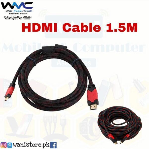 HDMI 1.5M CABLE CCS WITH MESH Round 1.5 METER