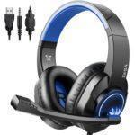 Eksa T8 Ps4 Gaming Wired Over Ear Headphones With Mic With Noise Canceling, Pc With Surround Stereo Sound, Led Light For Ps4, Pc, Laptop (Blue - Image 5