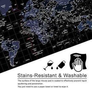 World Map Mouse Pad Large XXL Gaming Mouse Pad Desk Pad 35" x 15.7" x 0.12" Desk Pad (World Map) - Image 3