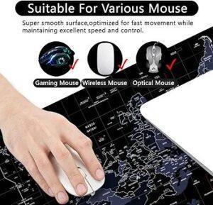 World Map Mouse Pad Large XXL Gaming Mouse Pad Desk Pad 35" x 15.7" x 0.12" Desk Pad (World Map) - Image 2