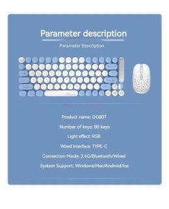 LangtuOG80t Wireless Bluetooth Keyboard and Mouse Set Three-mode Honeycomb Chassis Designed Laptop Ipad Gaming Keyboard by wani store - Image 2