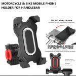 Universal Motorcycle Bike & Bicycles Mobile Phone Holder Stand for Handlebar Driving Navigation for All Smart phones by wani store - Image 2