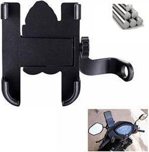C1 Aluminium Metal Bike Stand Phone Holder – 360° Rotating, Shockproof & Anti-Slip Mobile Mount for Bikers & Riders by wanistore.pk