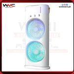 Buy New Multifunctional Dual Head Fan – Nano Humidifier | LED Light | Rechargeable | Remote Controlled | Portable Cooling Fan by wani - Image 8