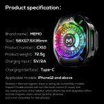 Memo CX10 RGB Pro Model With Digital Display Magnetic and Cllip Mobile Cooling Fan for Gaming Mobile Cooler Phone Radiator by wani store - Image 5