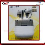InTouch INT-18 earbuds showing ear tip design and touch controls