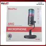 Neepho NP-M01 USB podcast microphone with RGB lighting, front view