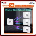 Tenda O8 5GHz 20KM+ Outdoor CPE long range wireless bridge front view in Pakistan