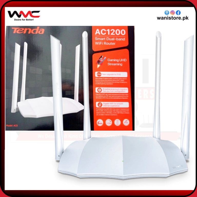Retail box packaging of Tenda AC5 Dual Band 5G WiFi Router AC1200