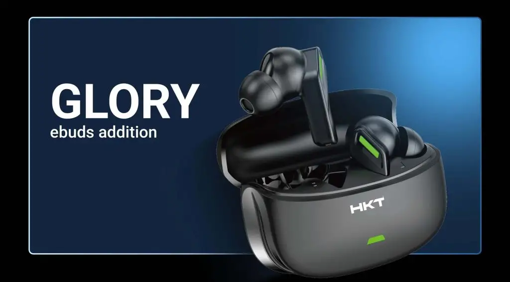 HKT Glory Wireless Earbuds (Airbuds) in Pakistan – 40Hrs Playtime | ENC Quad Mic | BT 5.3 | Wani Store